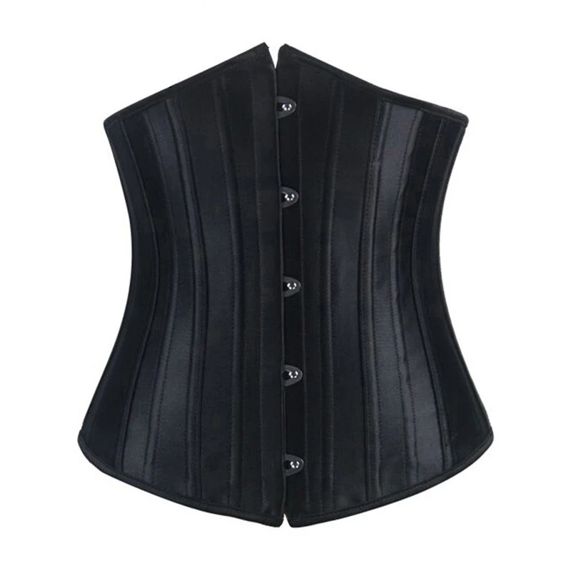 

Women Waist Cincher Corselet Sexy Waist Control Underbust Corsets&Bustiers Satin 26 Steel Bones Corset Plus Size Shape Body Belt