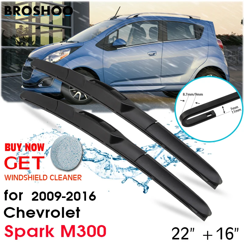

Car Wiper Blade Front Window Windscreen Windshield Wipers Blades Arm Auto Accessories For Chevrolet Spark M300 22"+16" 2009-2016