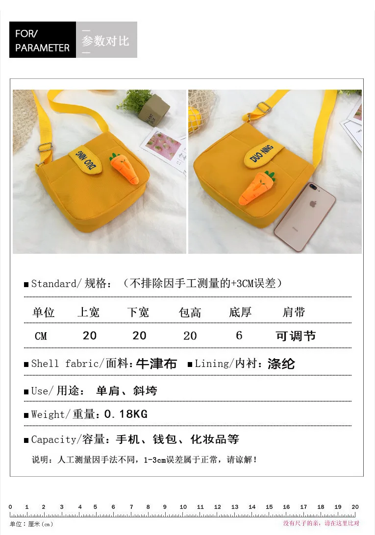 Carrot Canvas Small Bag Fashion Wild Shoulder Diagonal Female Bag Leisure Travel Bag Korean Version Small Bag Shoulder Bags Aliexpress