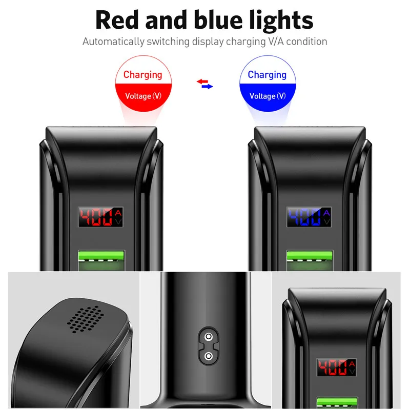 USLION 5 портов Мульти USB зарядное устройство светодиодный дисплей usb зарядная станция Универсальный мобильный телефон Настольный настенный домашний зарядное устройство s EU US UK штекер