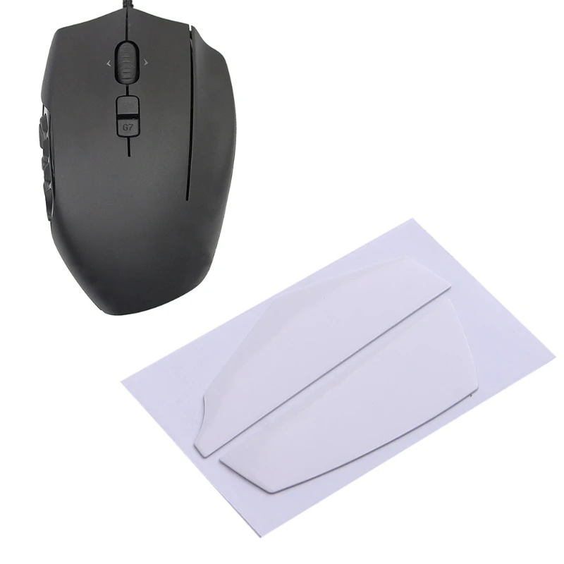 1 세트 마우스 피트 마우스 스케이트 스티커 패드 둥근 글라이드 곡선 가장자리 logitech G600 마우스 HCCY 용 마우스 피트 교체