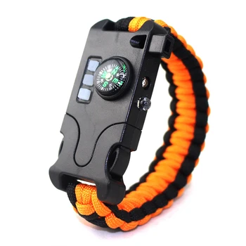 

New outdoor seven core umbrella rope braided remote distress laser bracelet Wilderness Survival Infrared Bracelet