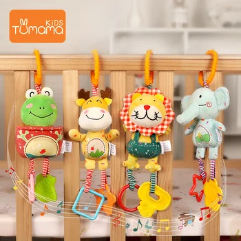 

Baby Rattles Baby Crib Stroller Toy Teethers Soft Plush Early Development Stroller Car Hanging Toys For Infant Birthday Gift