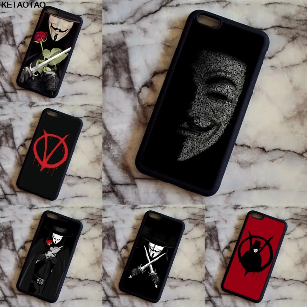 KETAOTAO VforVendetta ANONYMOUS GUY FAWKES MASK чехол для телефона s для samsung S3 4 5 6 7 8 9 PLUS Note 8 Чехол Мягкий ТПУ резиновый силиконовый