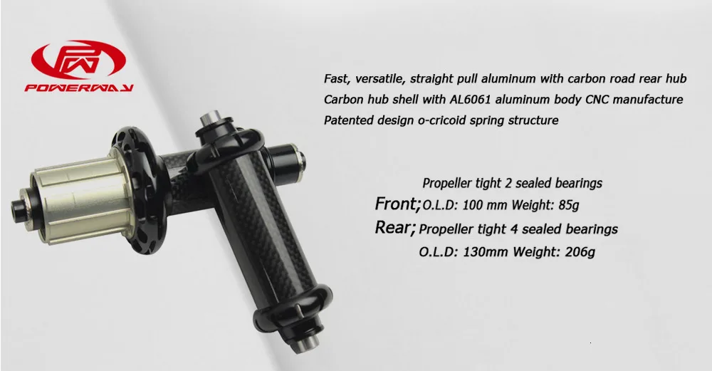 700c Carbon Fiber Road Bike Wheel 30/38/47/50/60/88mm Tubeless Clincher Tubular Taiwan Powerway R36 Hub Pillar 1423 Spoke