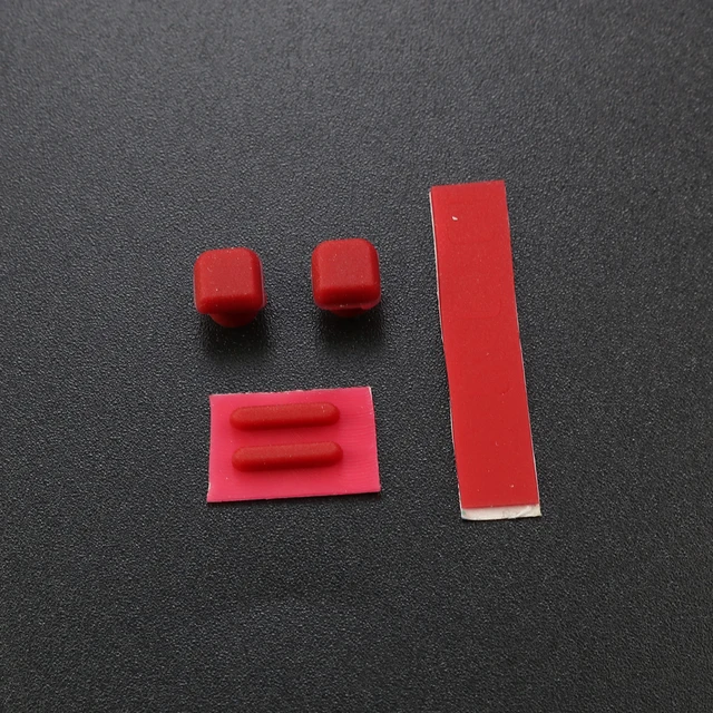 YuXi 8 Color Optional Screw Feet Cover for Nintend DS Lite for NDSL Game Console Screw Feet Cover Rubber Pad Red