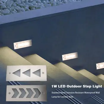 

3W LED Outdoor Step Light Step Courtyard Corridor Corner Light Stainless Steel Corrosion Resistant Waterproof Wall Lamp