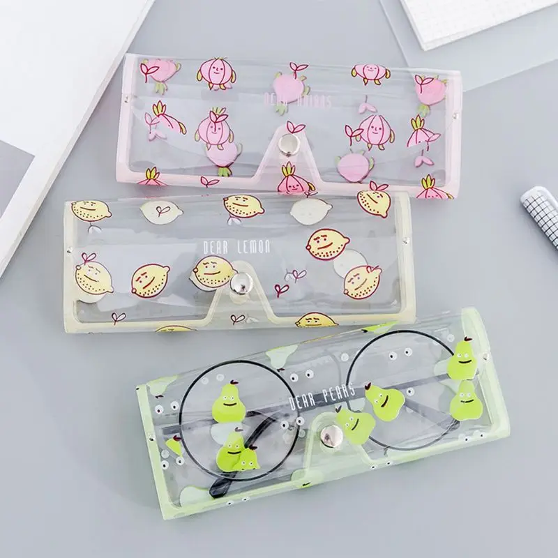 

Cartoon Cute Travel Women Transparent PVC Eye Glasses Bag Case Protection Carry Box