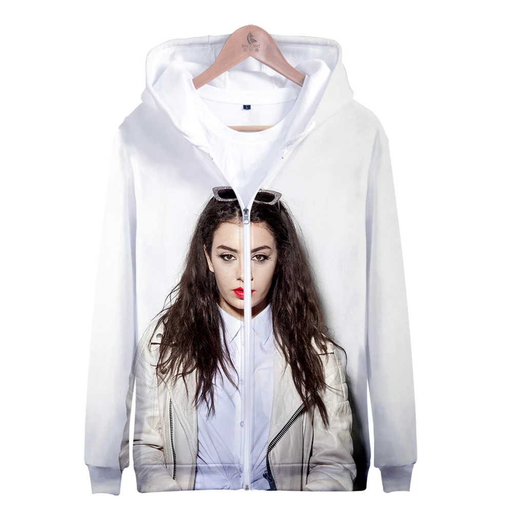 Горячая Распродажа Charli XCX куртка на молнии 3D Толстовка с принтом толстовки женские большие размеры для женщин плюс размер уличная одежда