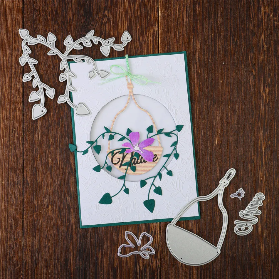 

DiyArts Hanging Basket metal dies for scrapbooking number knives mold decorative flowers embossing folders for card making