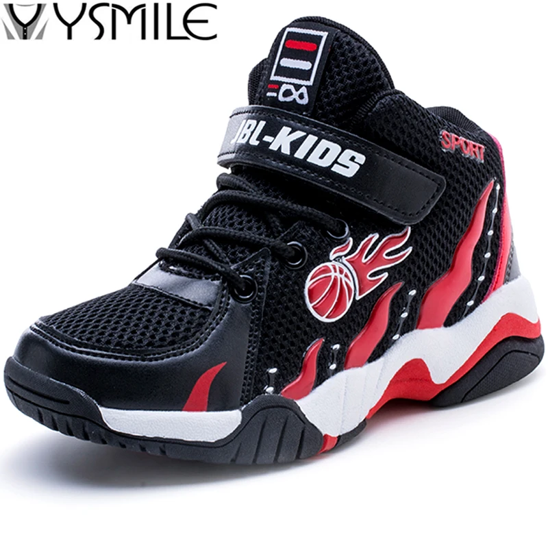 

Boys High Top Non-slip Kids Sneakers Boys Basketball Shoes Thick Sole Girls Sport Shoes Outdoor Unisex Children Basket Shoes Boy