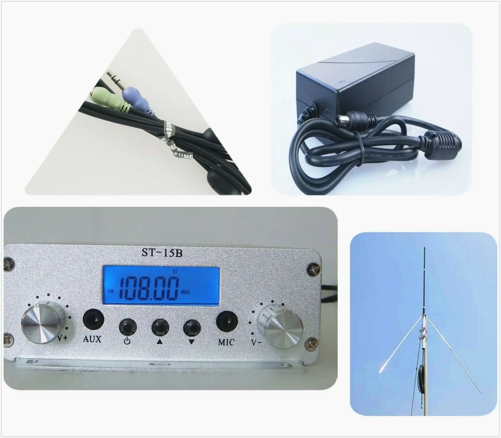 0.5W 76MHz~108MHz FM Transmitter Stereo Broadcast Station for Drive-in Church 0.5W 76MHz~108MHz FM Transmitter Stereo Broadcast Station for Drive-in Church