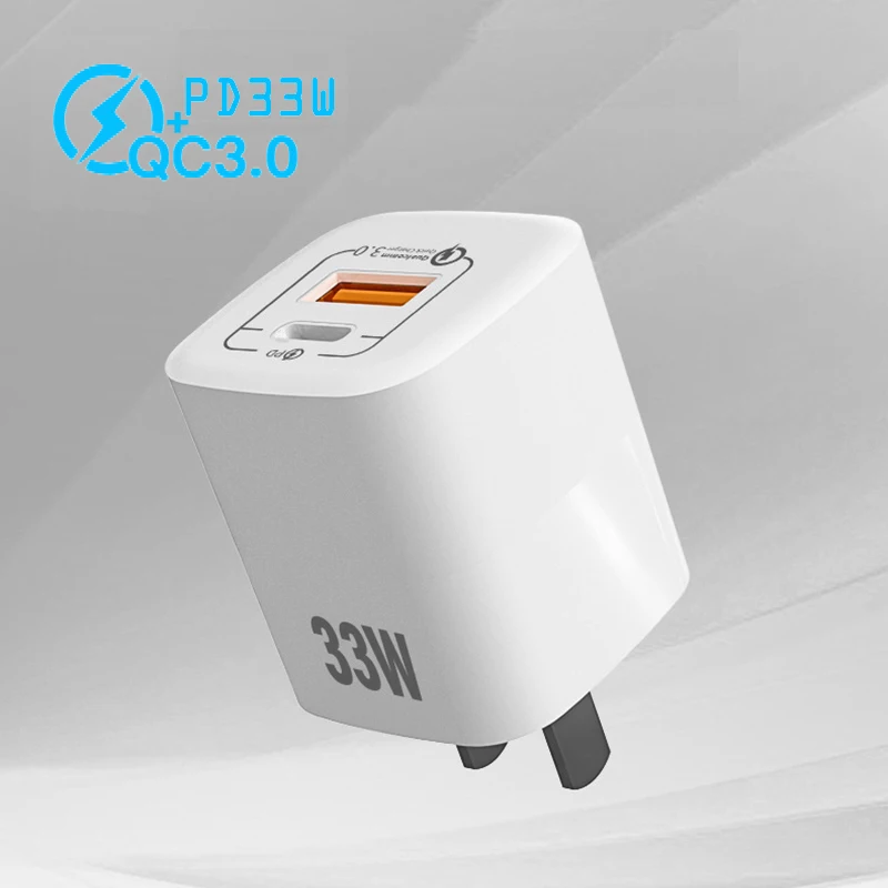 usb c 30w GAN 33W PD QC 3.0 USB-C Fast Charging Mini Travel Wall Charger Quick Charge EU US Plug for iPhone13 12 11 Mobile Phone Adapter quick charge usb c