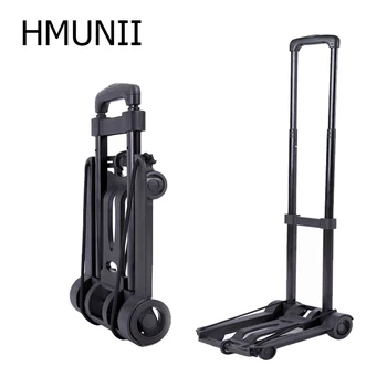 HMUNII Portable Travel Accessories Aluminum Alloy Travel Trailer Car Folding Luggage Cart Shopping Trolley Trunk Trailer 1