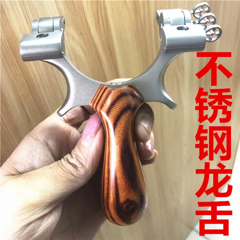 

New Products 304 Stainless Steel Agave Ebony Aiming Point Machinery Top Grade Flat Leather Slingshot outside Accurate 98k Cry