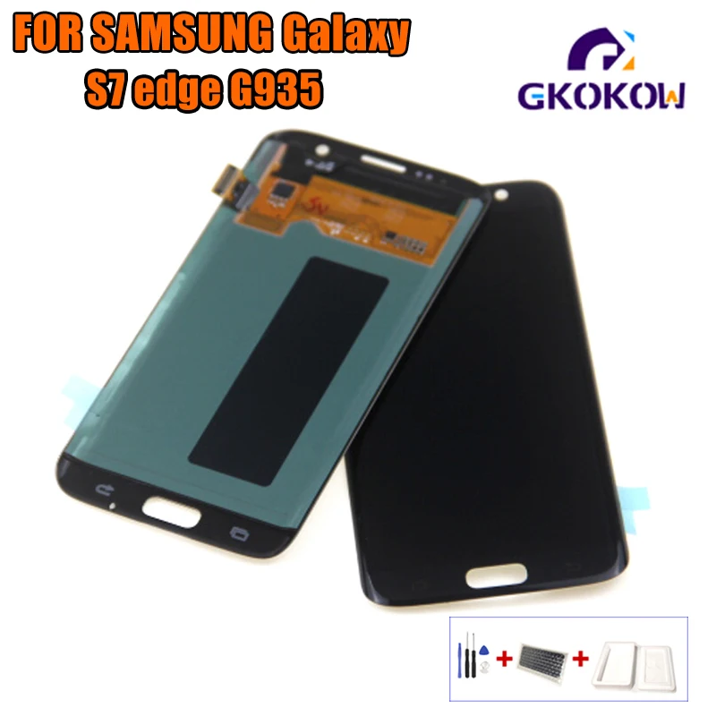 1 шт. дисплей мобильного телефона для samsung s7 edge lcd G935F экран 5 дюймов дигитайзер