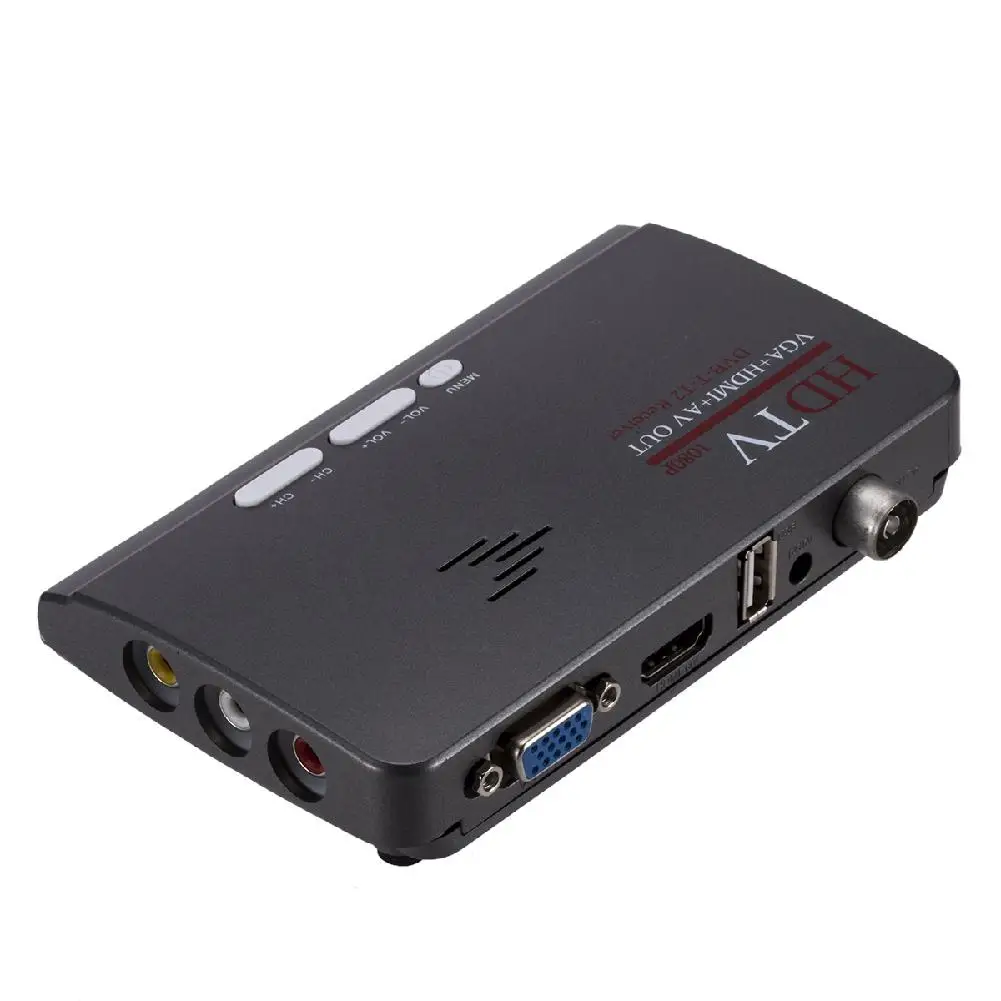 DVB-T/DVB-T2 ТВ-тюнер ресивер DVB T/T2 ТВ-приставка VGA AV CVBS 1080P HDMI Цифровой HD спутниковый ресивер с пультом дистанционного управления