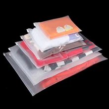 

Top Matte Clear Plastic Storage Bag Travel Bags Zip Lock Valve Slide Seal underwear Package storage Reclosable EVA Pouch Bags