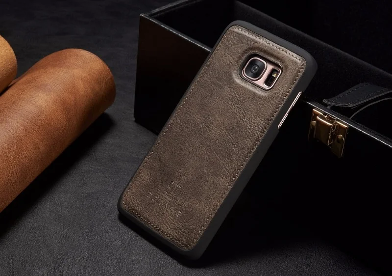 Магнитный съёмный корпус для samsung Galaxy S7 Edge S8 S9 S10 Plus S10e Note 8 9 10+ S10e задний откидной Чехол для бумажника Ретро Кожаный Чехол