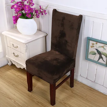 

Plush Fabric Chair Cover 11 Colors For Choice Cheaper Thick Seat Chair Covers Stretch Big Elastic For Home Hotel Banquet party