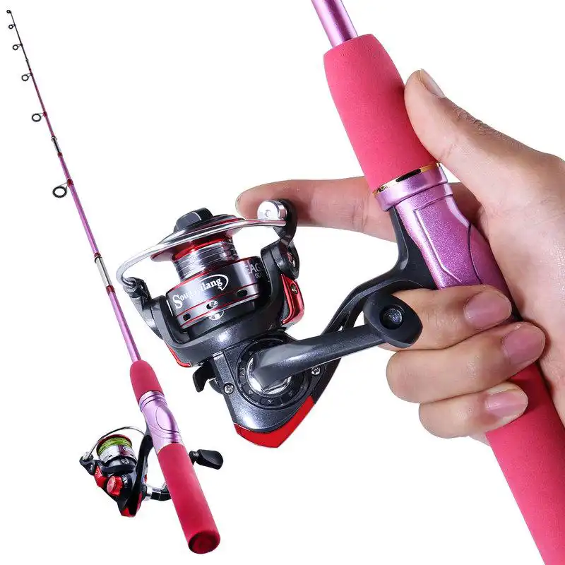 Canne a peche rose femme Clearance