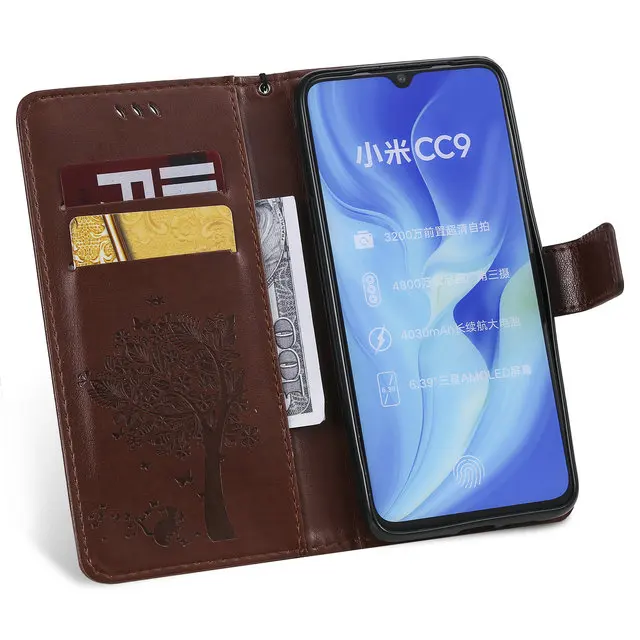 Для Xiaomi mi 9 Lite бумажник чехол Funda Xiaomi mi 9 Lite чехол 3D с принтом из искусственной кожи с откидной крышкой чехол для Xiaomi mi 9 чехол mi 9 Lite