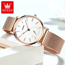 

OLEVS Brand Ladies Watches Fashion Steel Mesh Band Trend Simple Waterproof Quartz Watch Women's Watches