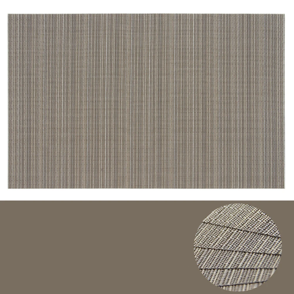 color 1 45x35 см прямоугольные настольные коврики салфетка под столовые приборы отель сплошной цвет ПВХ Западный коврик для еды полосатый Настольный коврик домашний рабочий стол украшение Новинка - Цвет: color 1