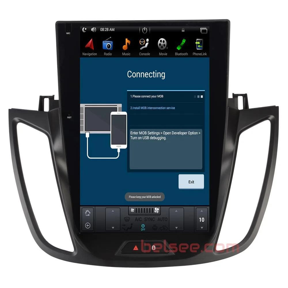 Belsee 12," Tesla стиль экран Радио Android 9,0 авто gps навигация PX6 стерео Мультимедиа для Ford Kuga Escape 2013