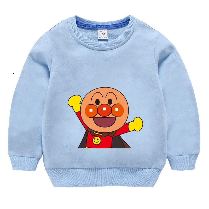 Для мальчиков и девочек, аниме Anpanman, смешной цвет, детские летние топы с круглым вырезом, Детская футболка с героями мультфильмов, Детский свитер - Цвет: as picture