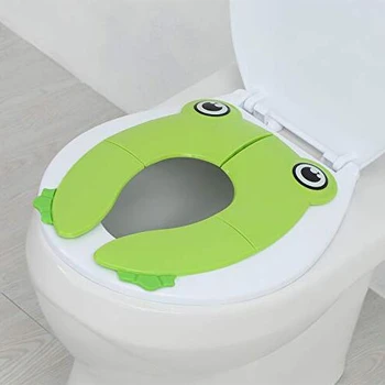 

Foldable Potty Toilet Training Seat Portable Travel Toddler Toilet Seat PP Material with 4 Anti Slip Silicon Pads DWH5