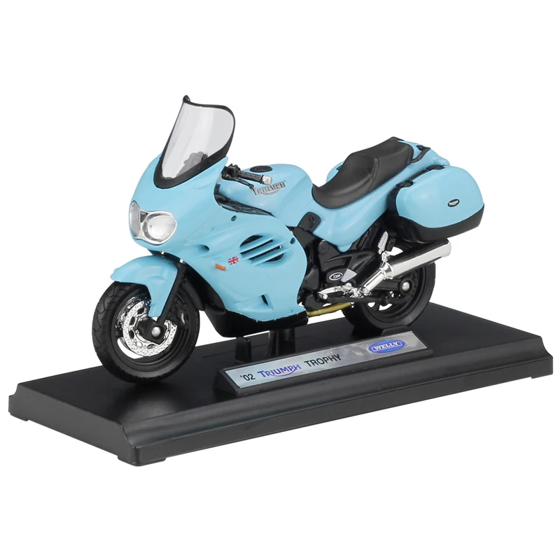 Welly 1/18 1:18 Масштаб MV Agusta F4S Мотоциклы мотоциклы литье под давлением дисплей модели подарок на день рождения игрушка для мальчиков Дети - Цвет: TRIUMPH Trophy Blue