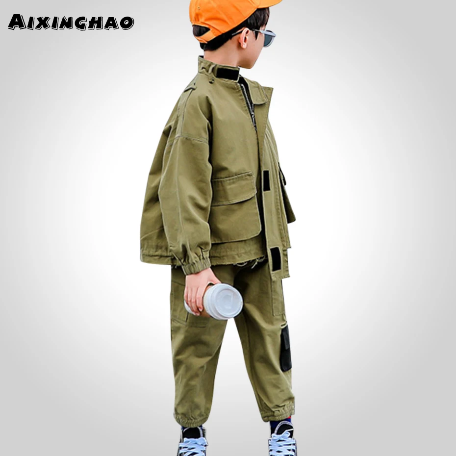 

Teen Boys Clothing Patchwork Jacket & Pants Teenage Boys Clothing Long Sleeve Boys Sets Autumn Casual Children's Suit For Boy