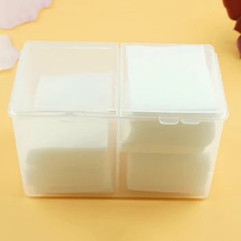 

Portable Storage Case Transparent Beauty Cosmetic Double Grids Wipe Pads Cotton Swab Rods Makeup Tools Container
