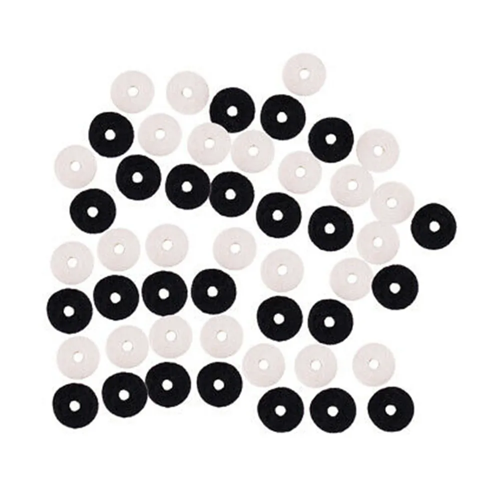 Keep Your For Guitar Scratch Free with Felt Washers for Strap Buttons Set of 10 Black and White Long lasting Durability