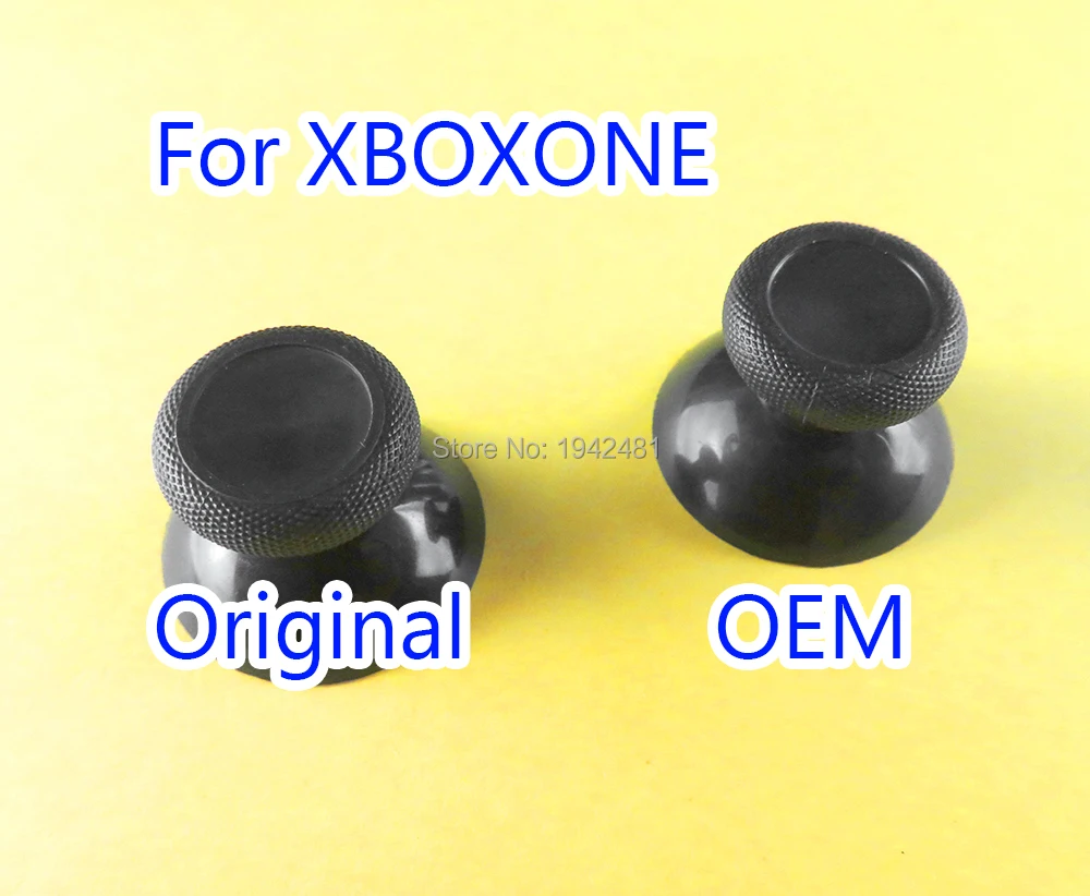 2Pcs Black 3d Analog Joystick Stick for XBox One Controller Analogue Thumbsticks Caps Mushroom