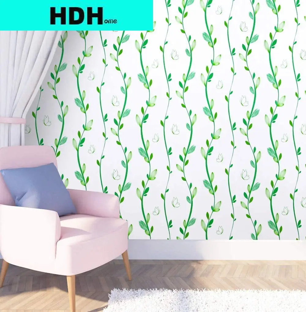 Green Leaves Peel and Stick Wallpaper Leaf Self Adhesive Removable Contact Paper for Wall Furniture Decor Vinyl Roll | Обустройство