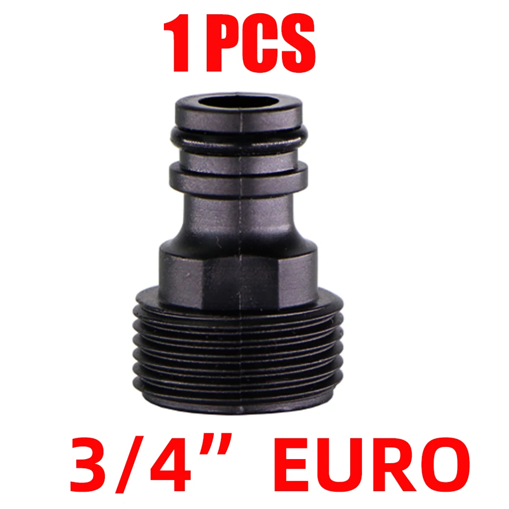 Quick Connector Nipple EURO USA 3/4 Inch Male Threaded Hose Pipe Adapter for Garden Tubing Drip Irrigation Watering System