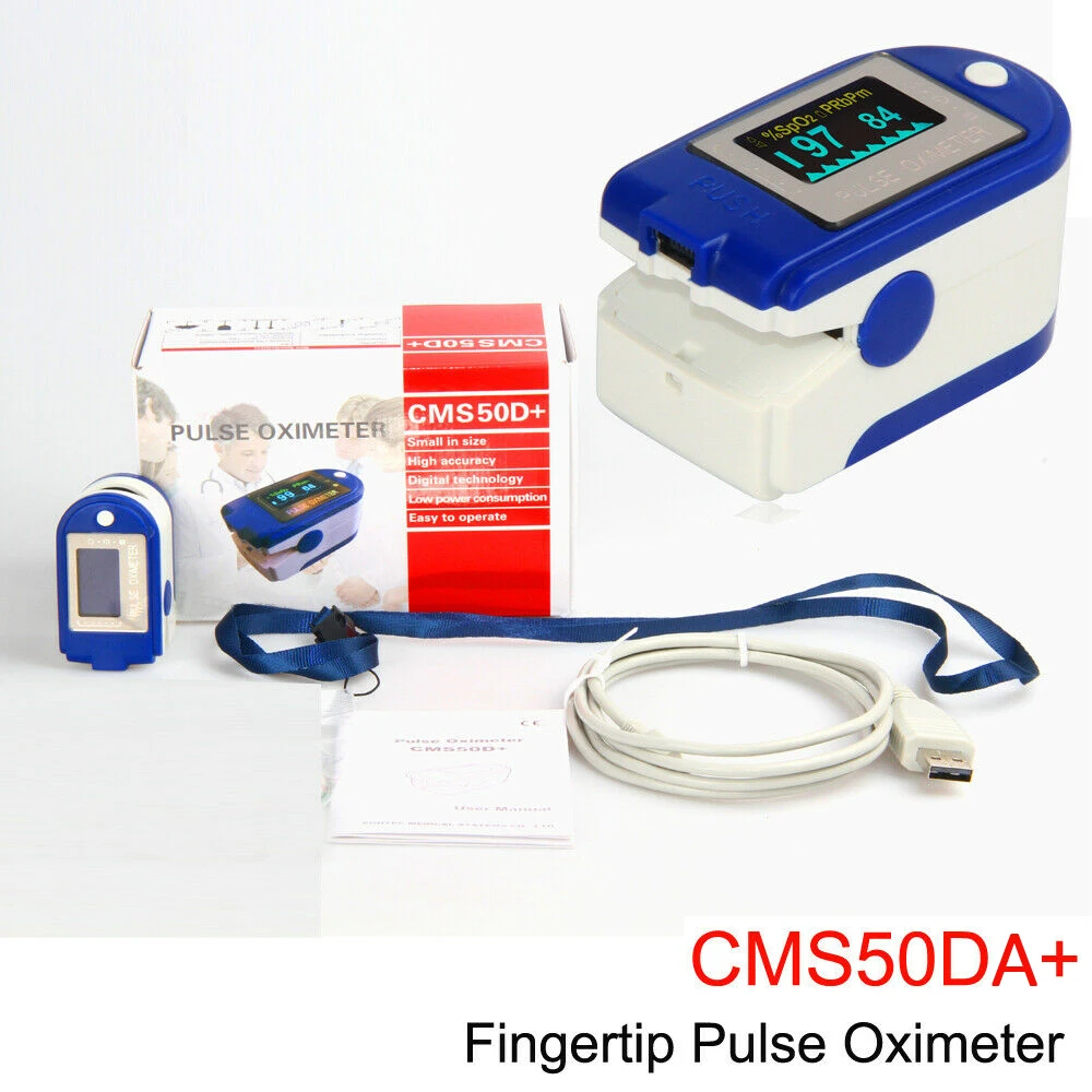 Пульсоксиметр на кончик пальца CONTEC CMS50D + CMS 50D Plus с программным обеспечением USB| |