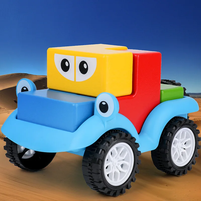 

Children'S Educational Parent And Child Interactive Tabletop Game Intellectual Interest Color Car Pooling Toy 3 +-Year-Old Wood