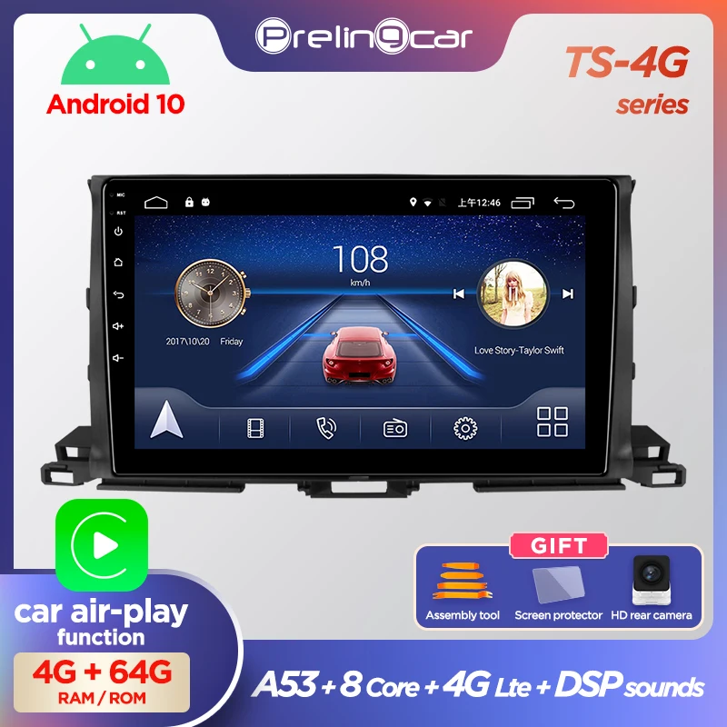 Prelingcar Android 9 0 без DVD 2 Din Автомобильный Радио Мультимедиа Видео плеер навигация GPS