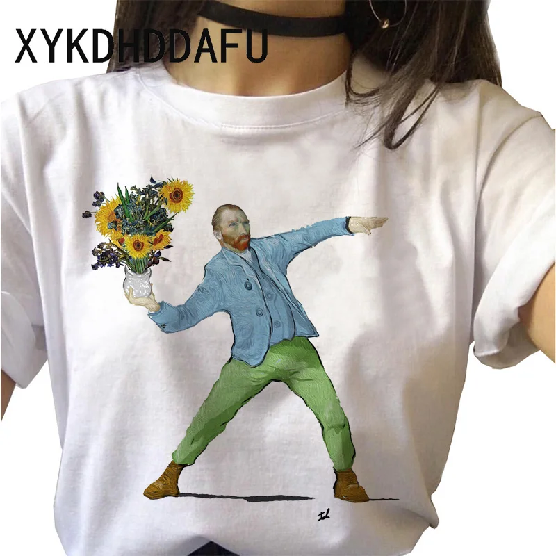 Van Gogh T Shirt Women New Fashion Art Graphic Tshirt  Ulzzang Aesthetic  Female Clothes Casual Grunge Aesthetic T-shirt Top Tee