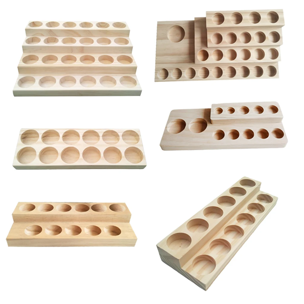 Essential Oil Display Stand, Wood Essential Oil Storage Rack Shelf Holders Organizer For Organizing