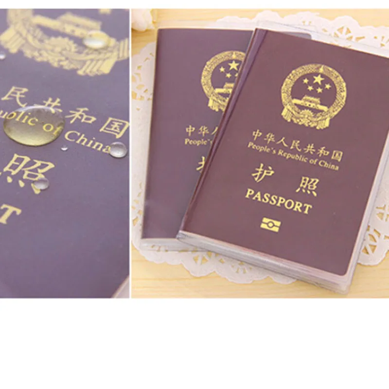 1 ПК прозрачный Обложка для паспорта держатель, чехол, органайзер для ID карты Дорожная защита папка для документов