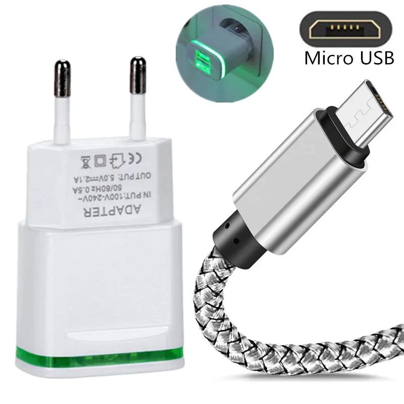 

LED Travel Wall Charger Adapter For Meizu Note 8 M6 M5 M3 Note C9 Pro M6T M6s M8c M15 15 Lite M5c U20 M5s 1M Micro USB Cable