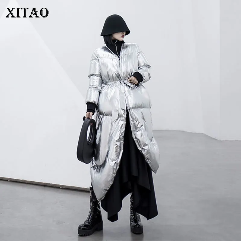 XITAO Необычные Модные парки новинка 2019 зимнее винтажное облегающее прямое длинное