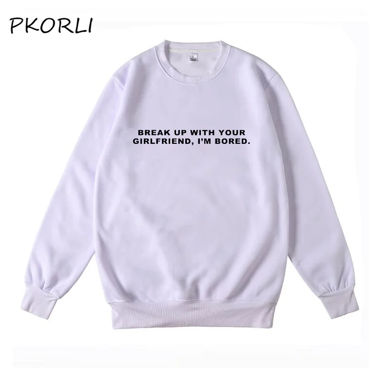Белый Ариана Толстовка "Гранде" Женская Kpop Ariana Grande Merch расстается с вашей подругой Crewneck свитер осень зима Одежда - Цвет: Белый
