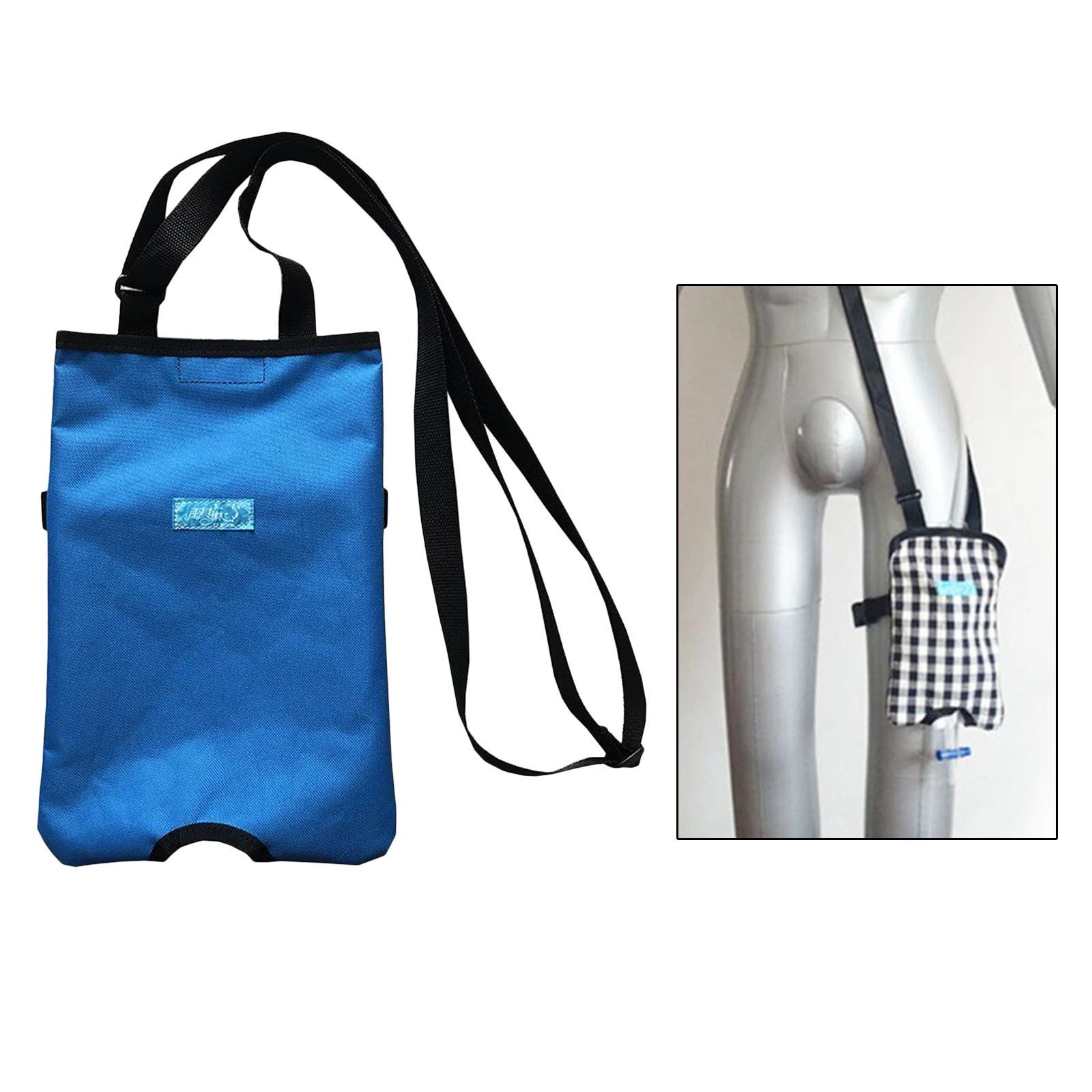 Catheter Bag Urinary Drainage Catheter Bag Cover Urine Bag Blue Urine Leg Bag Cover Adjustable Shoulder Strap 3