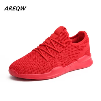 

2019 Spring and Autumn Breathable Mesh Flying Woven Low To Help Korean Casual Shoes Solid Color Lightweight Wearable Men's Shoes