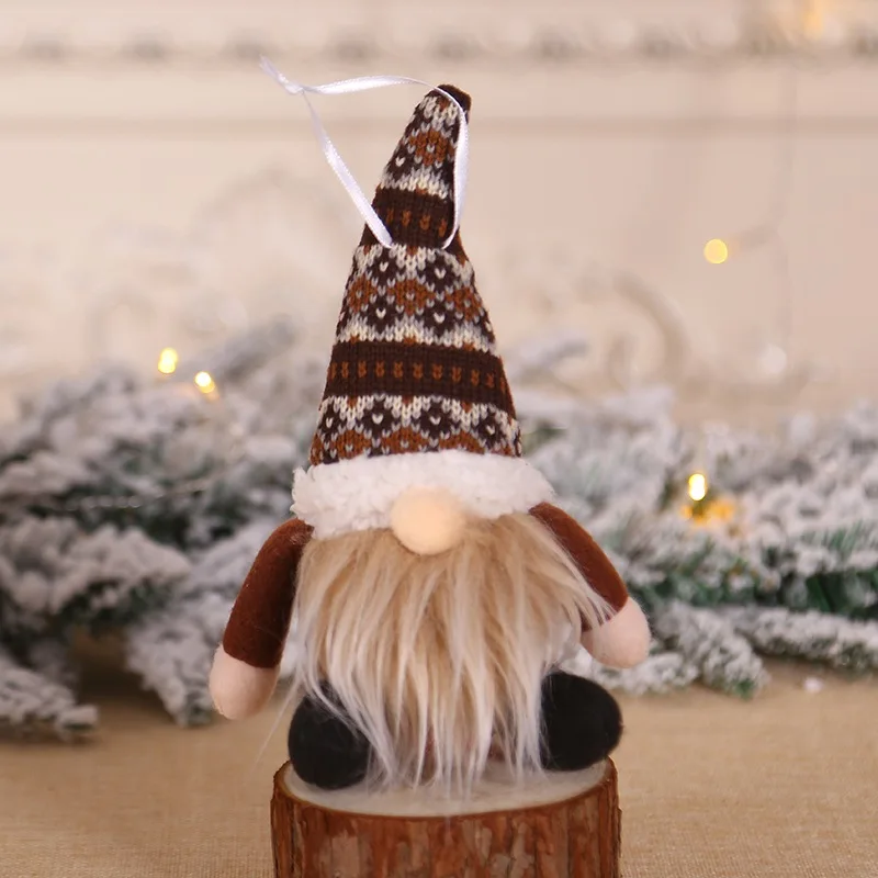 22019 рождественские украшения Рождественский подарок Санта Клаус Снеговик елка игрушечная кукла повесить рождественские украшения для дома, мешочек для De NatalCM - Цвет: A